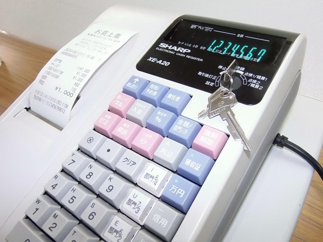 設定無料 SHARP XE-A20 本体Ａ４サイズ レジスター 250621