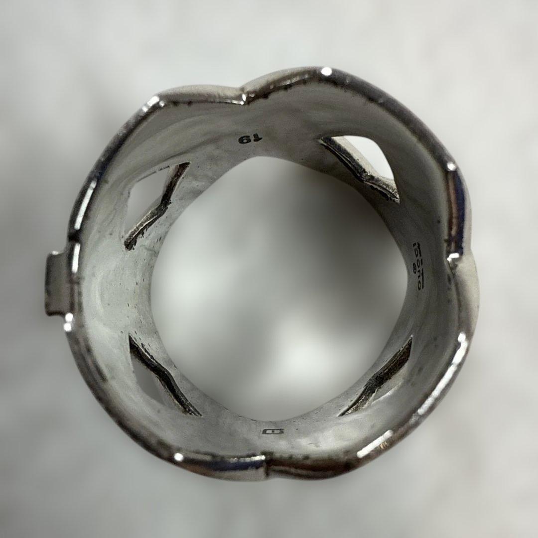 GUCCIグッチ　希少デザイン　シルバー925 クロスリング 19号