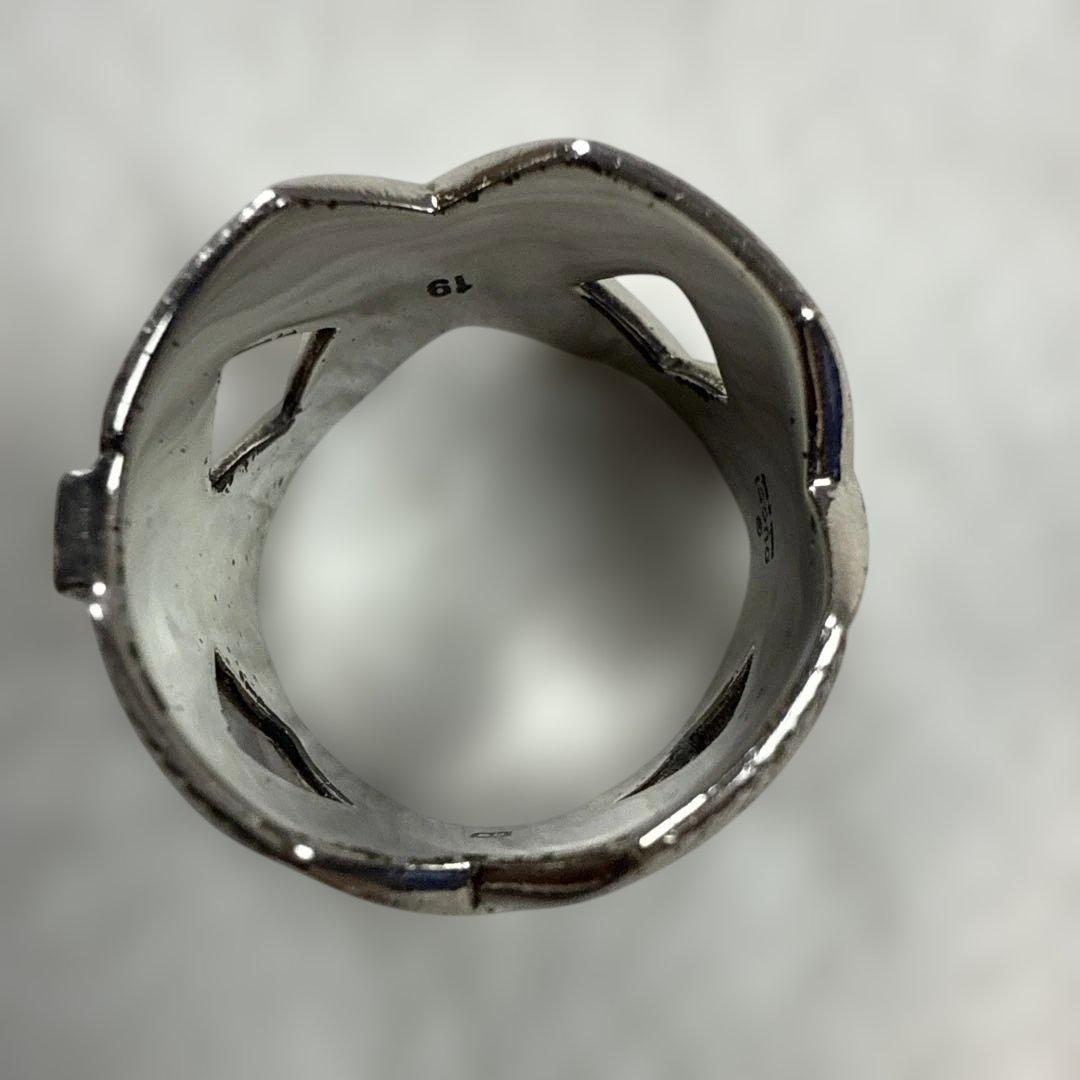 GUCCIグッチ　希少デザイン　シルバー925 クロスリング 19号