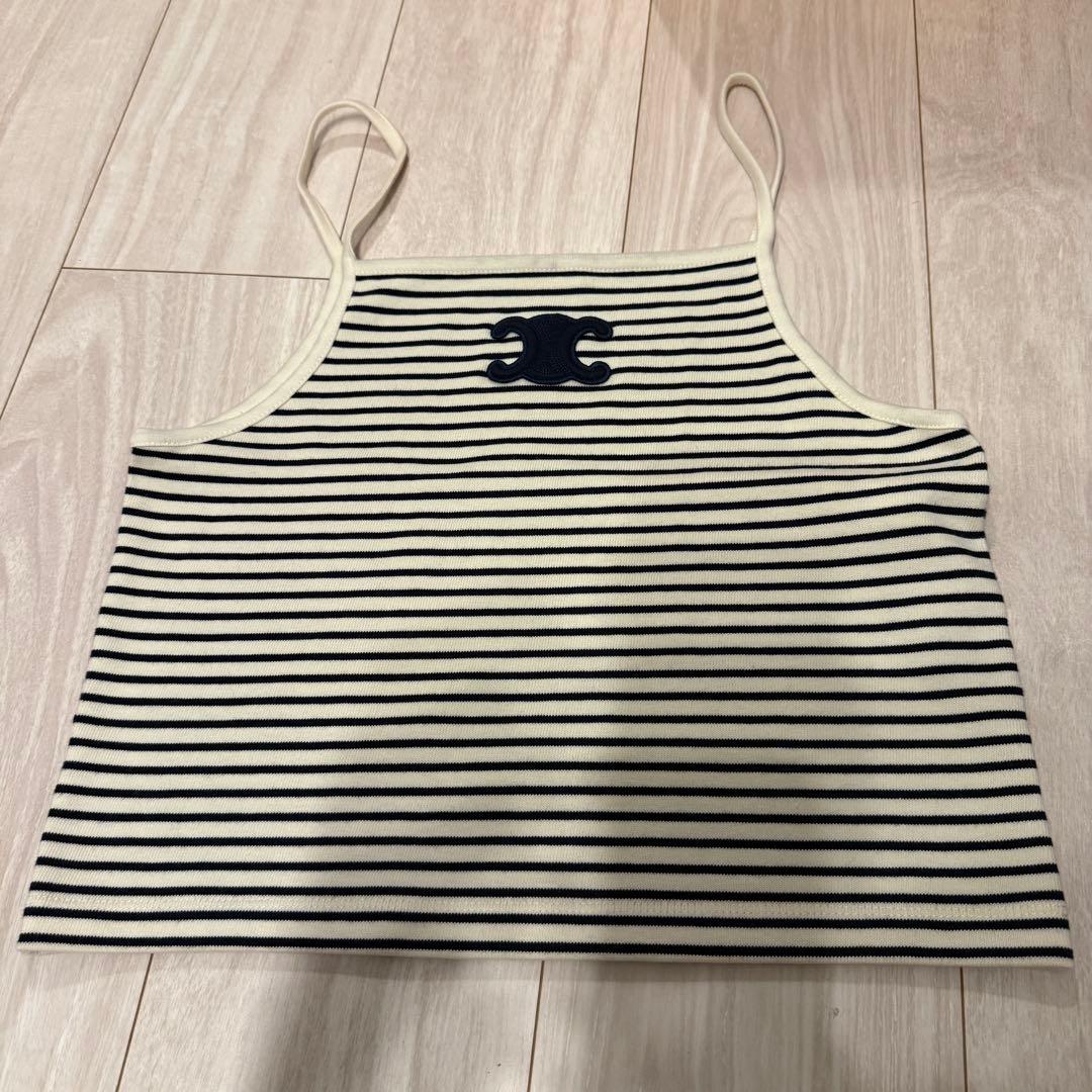 全国完売品！CELINEキャミソール トリンオフ ボーダー