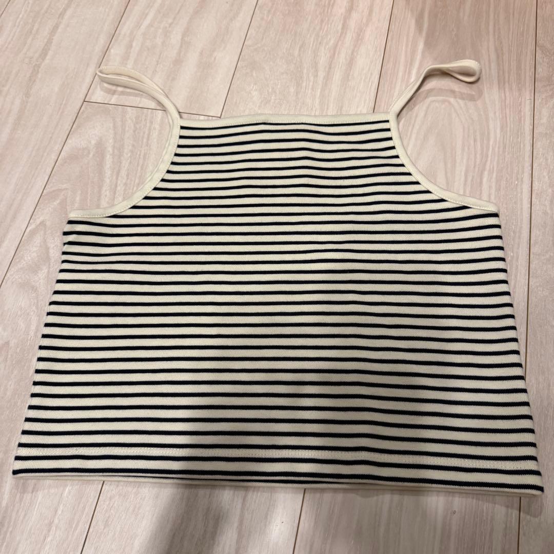 全国完売品！CELINEキャミソール トリンオフ ボーダー