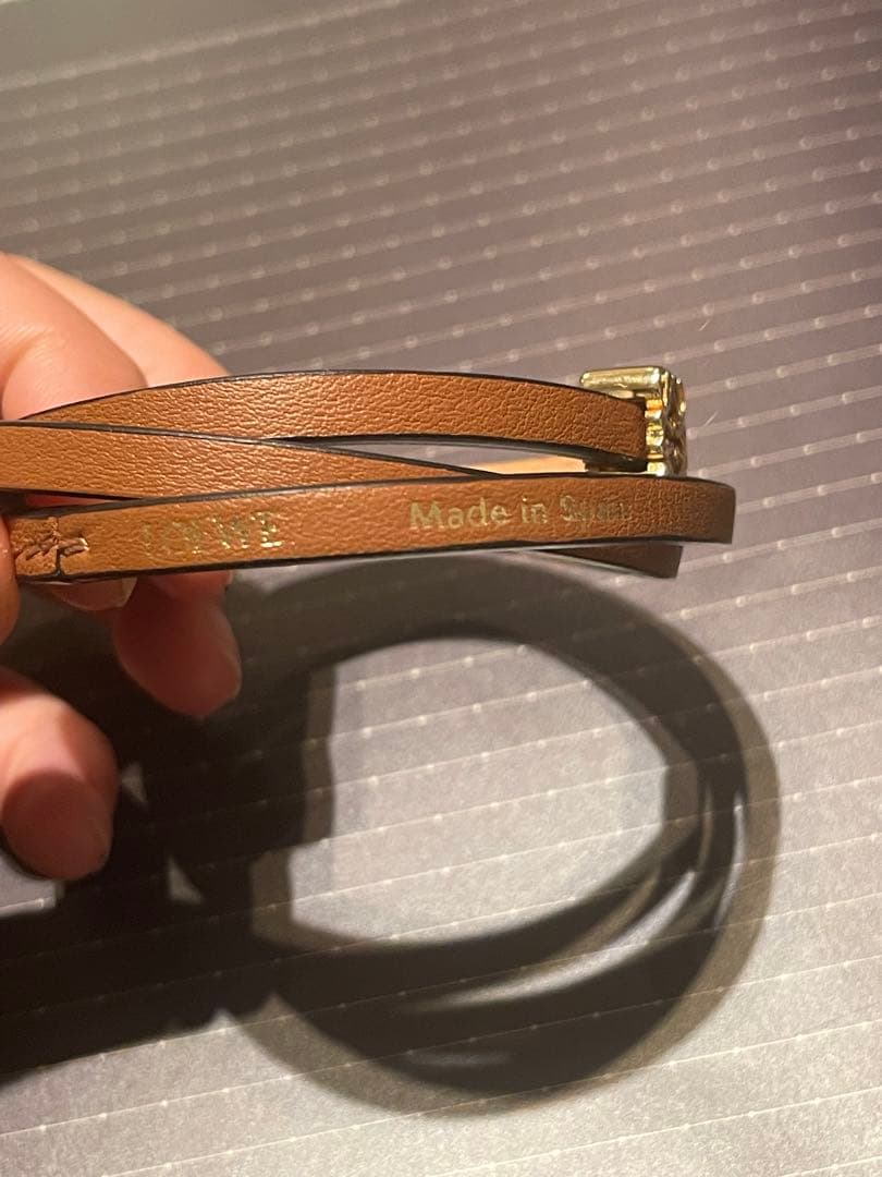 ブラウン レザー ブレスレット スペイン製