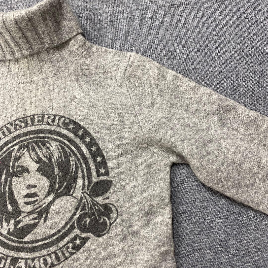 N920◯ hysteric glamour ヒス ニット ハイネック グレー