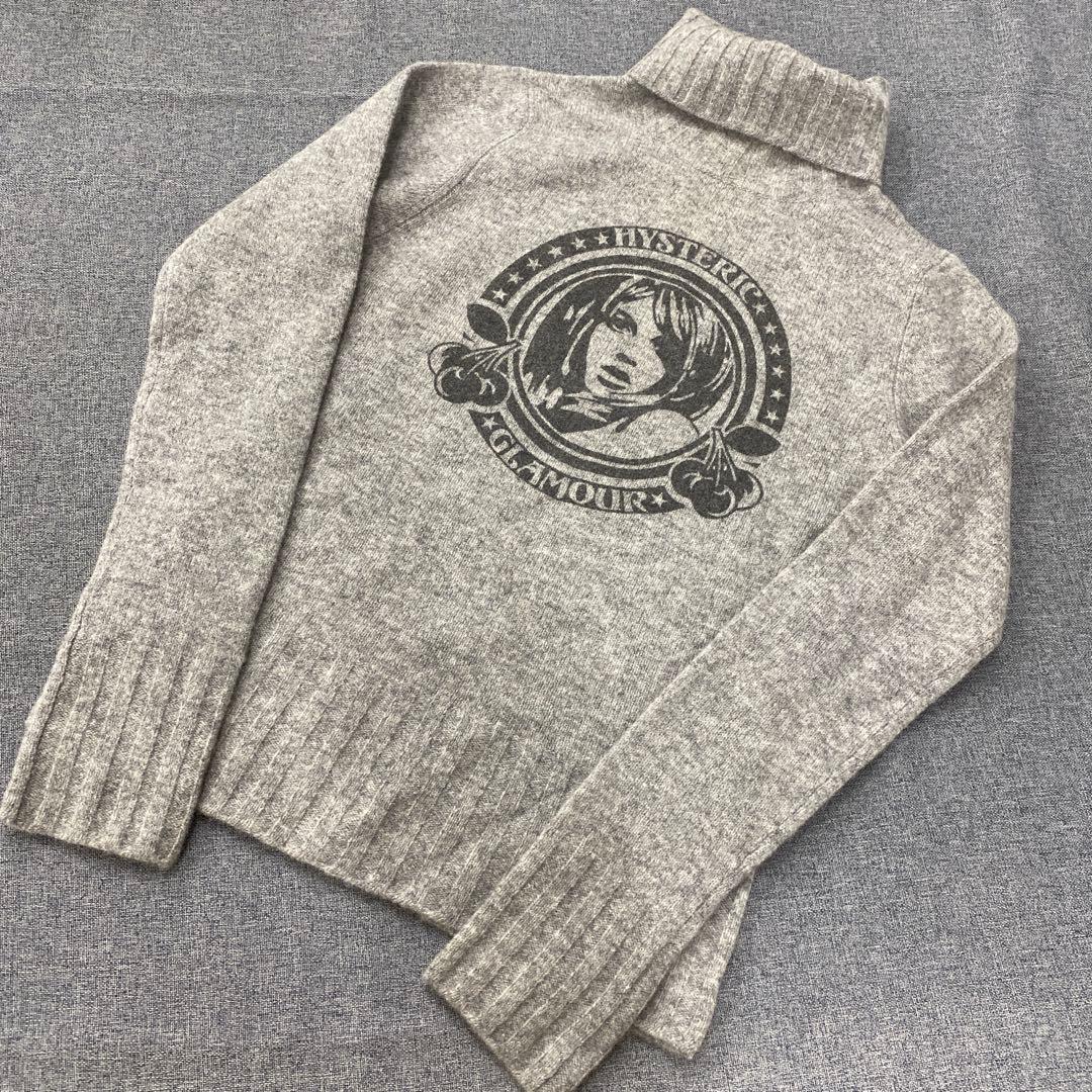 N920◯ hysteric glamour ヒス ニット ハイネック グレー