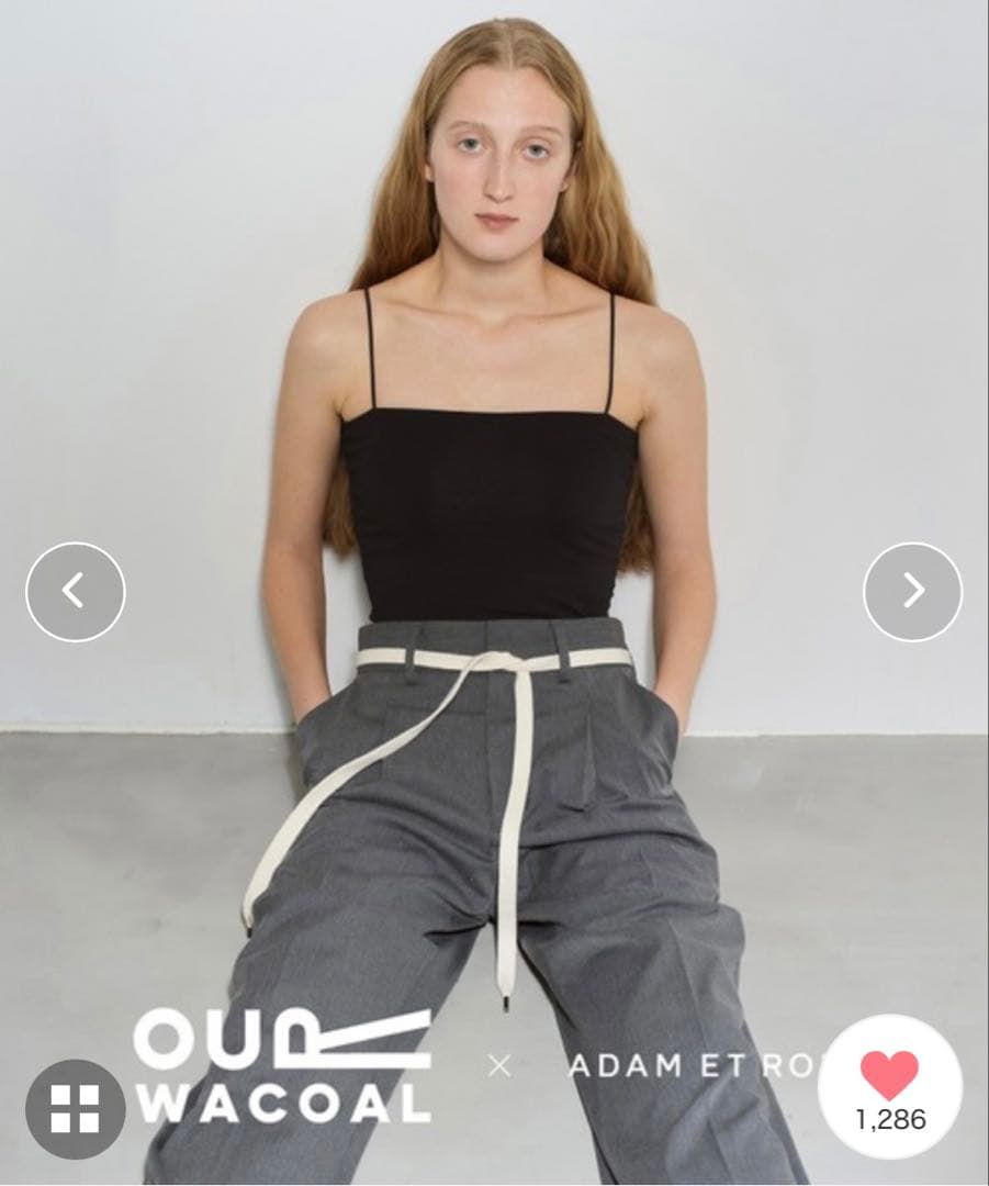 OUR WACOAL×ADAM ET ROPE'カップインベアトップキャミソール