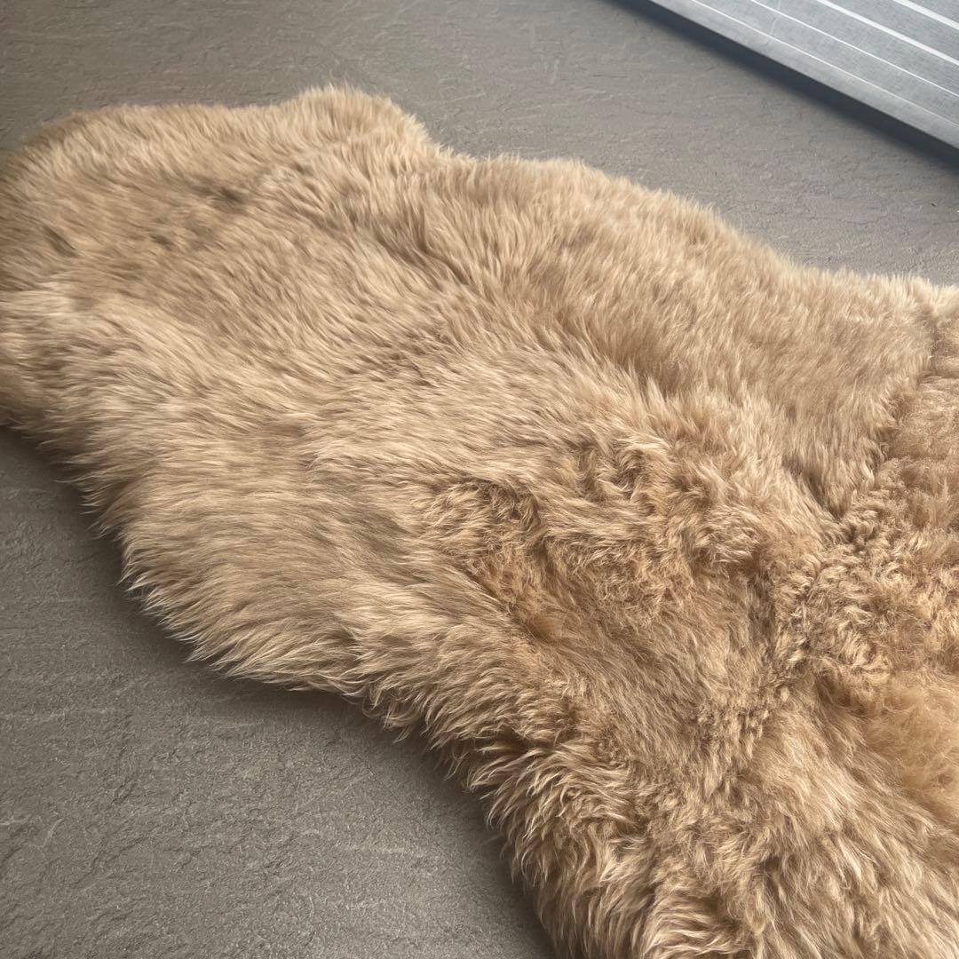 BOMA 長毛ムートンラグ　2匹　ブラウン