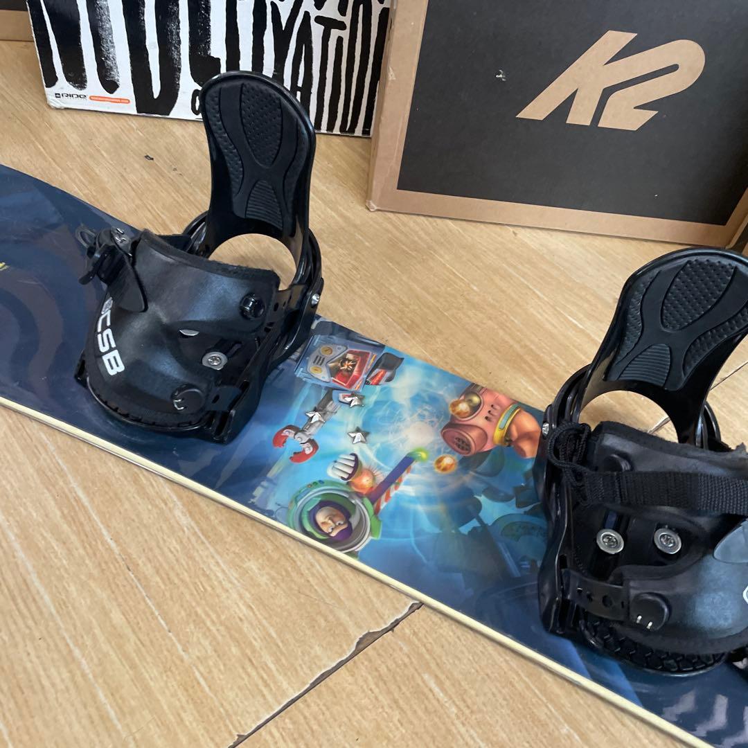 BURTON　キッズスノーボードセット　110cm　バートン　バイン付4点セット