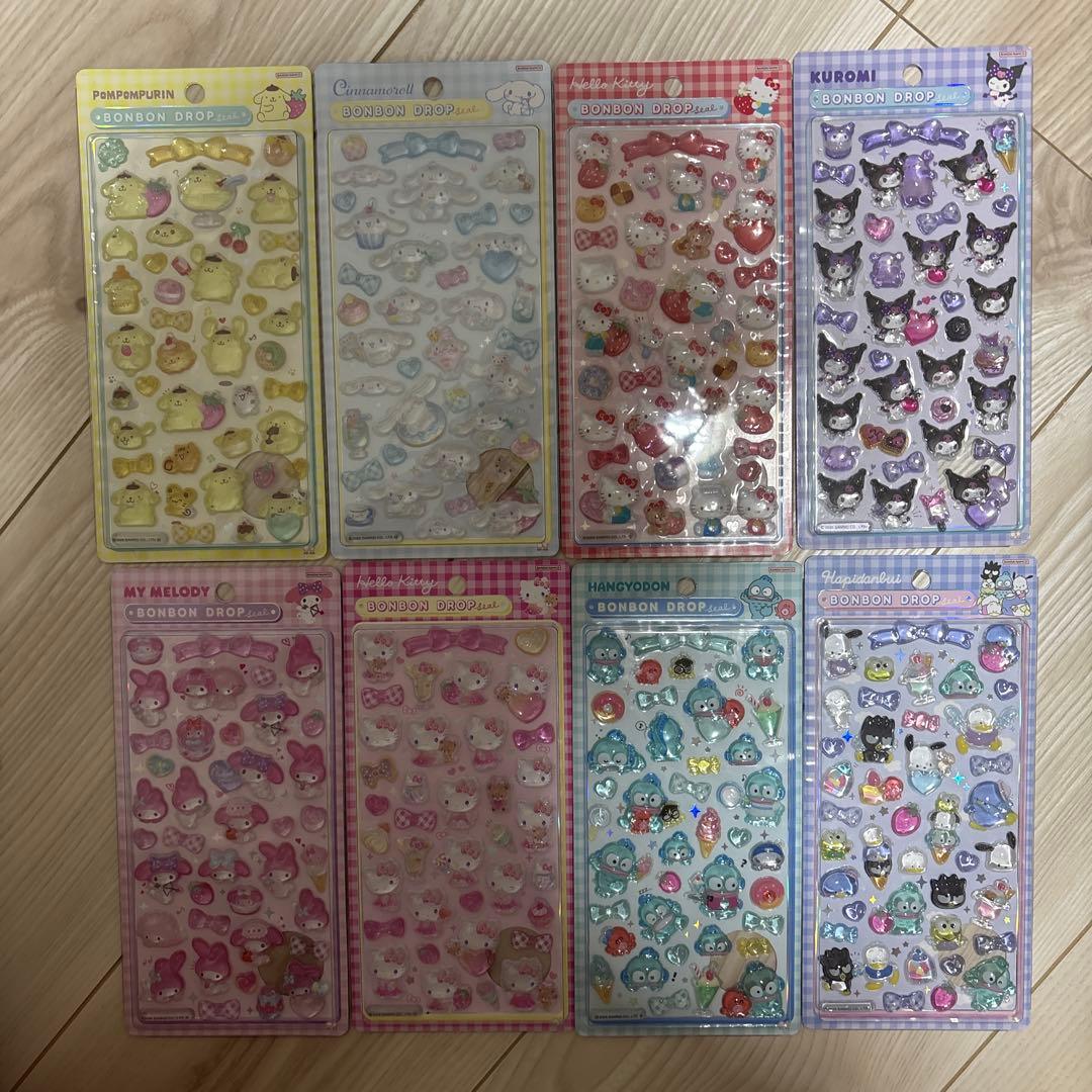 【正規品】サンリオ 第2弾 ボンボンドロップシール 全種類セット