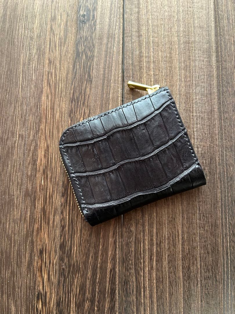 NISHIページ クロコダイル　L字ファスナー財布