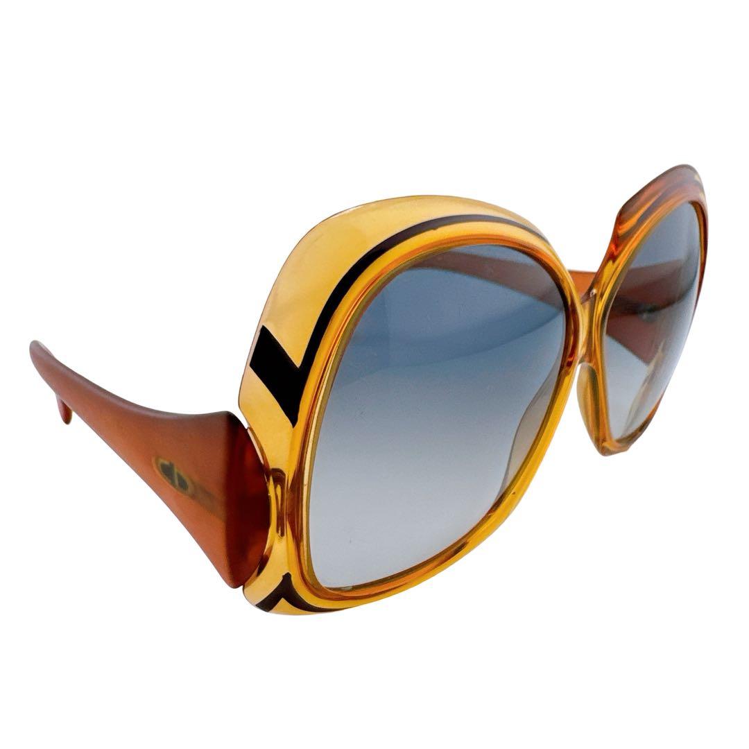 クリスチャンディオール 度なし CDロゴ サングラス セルフレーム ブラウン