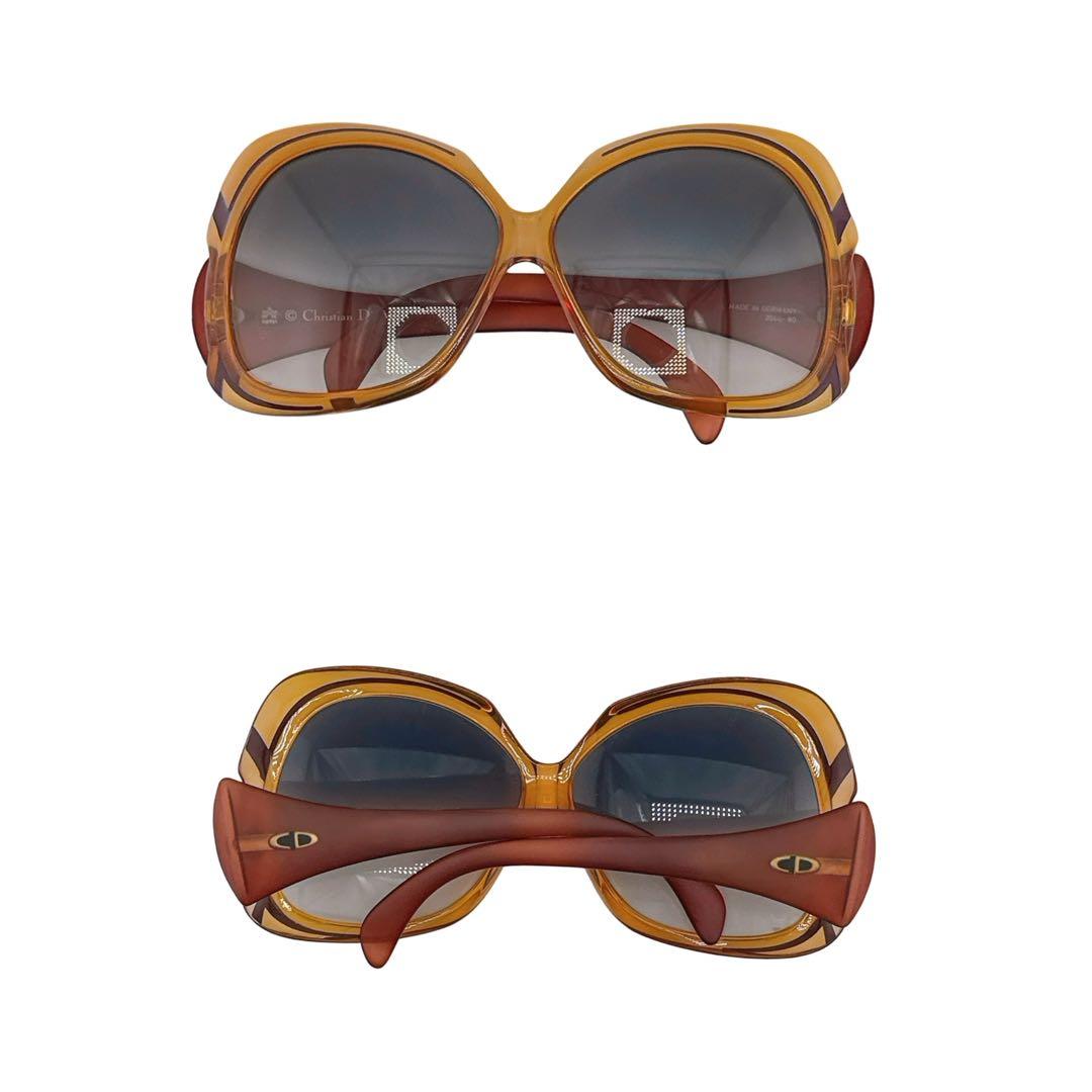 クリスチャンディオール 度なし CDロゴ サングラス セルフレーム ブラウン