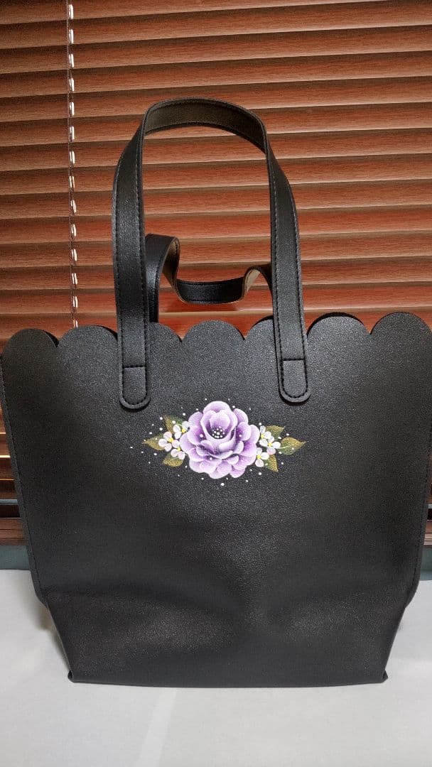 キティママページ　ミニバッグ　ティシュケース　トールペイント　バラ