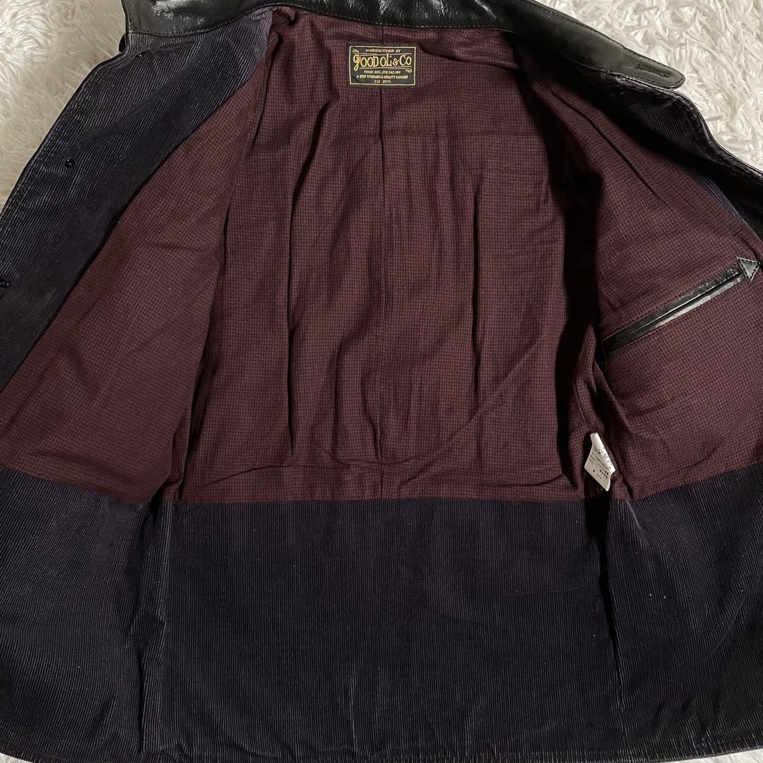 日本製 グッドオル カーコート レザージャケット スポーツジャケット 牛革