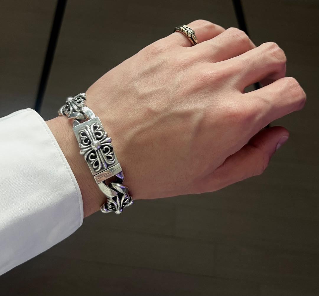 正規品 クロムハーツ キーパーリンク ブレスレット