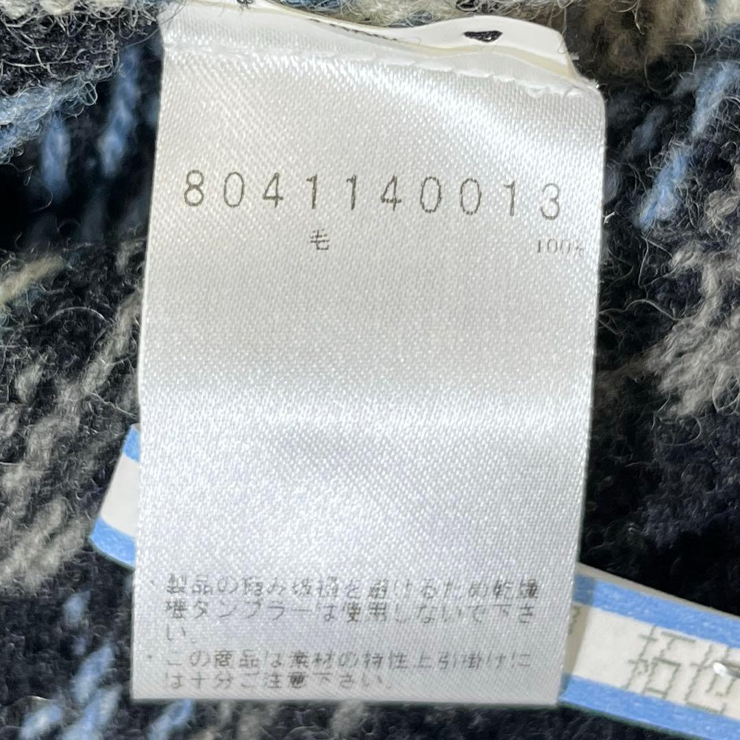 【美品】ナイジェルケーポン・ベスト・フェアアイル柄・ウール・スコットランド製・M