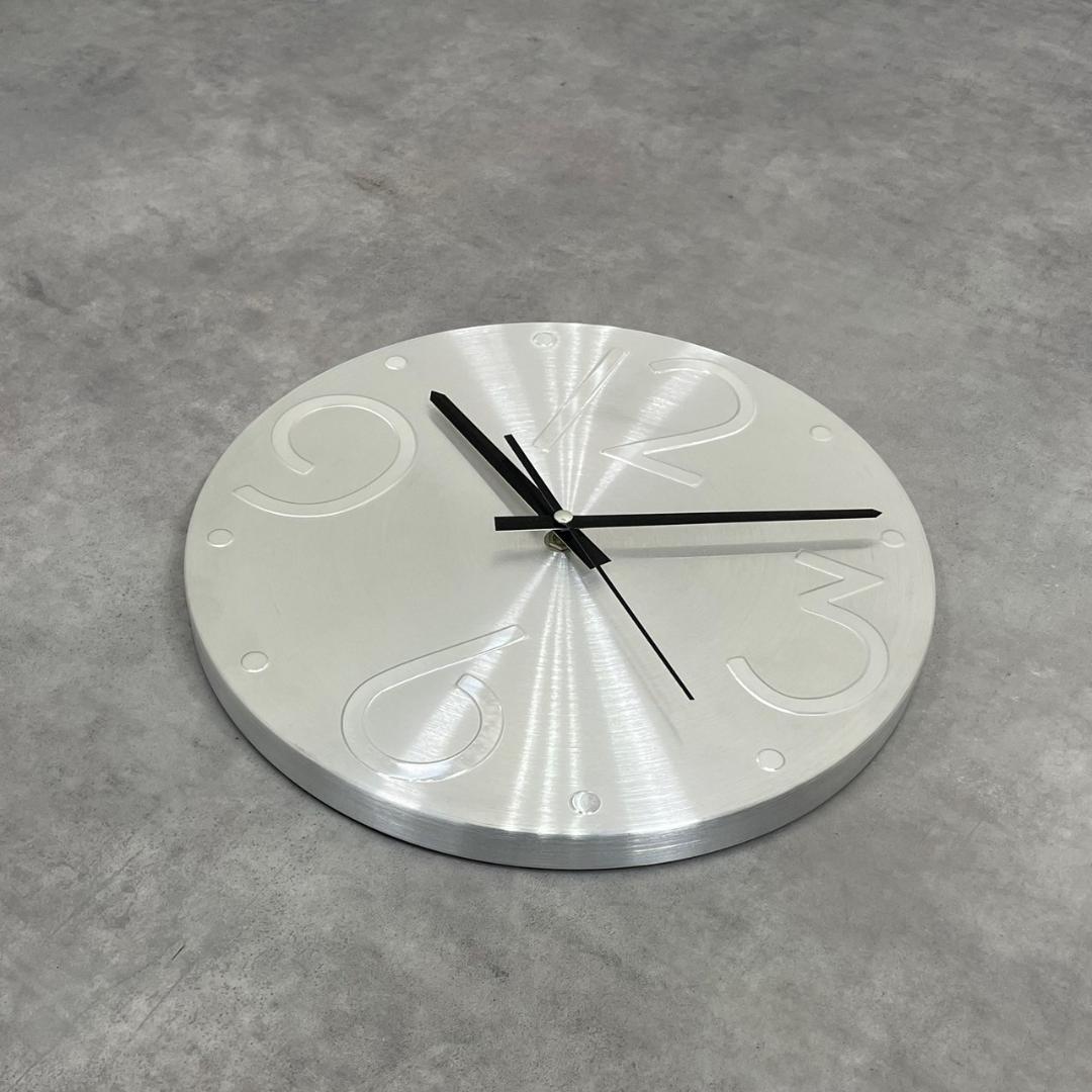 80's ウォールクロック アルミ製 壁掛け時計 ヴィンテージ ビンテージ