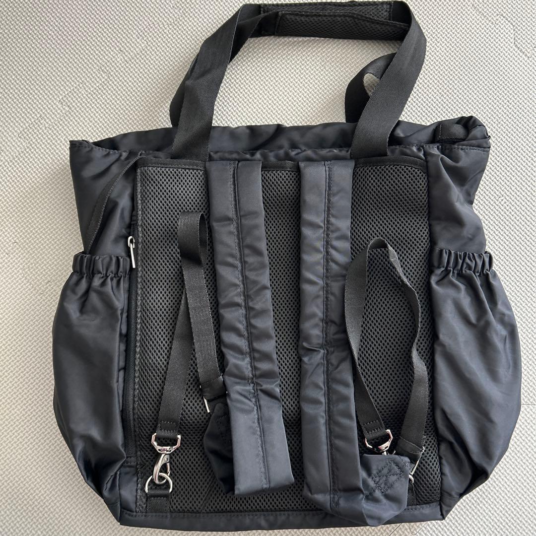 美品　agnès b. マザーズバッグ 黒　おむつ替えマット未使用　2WAY