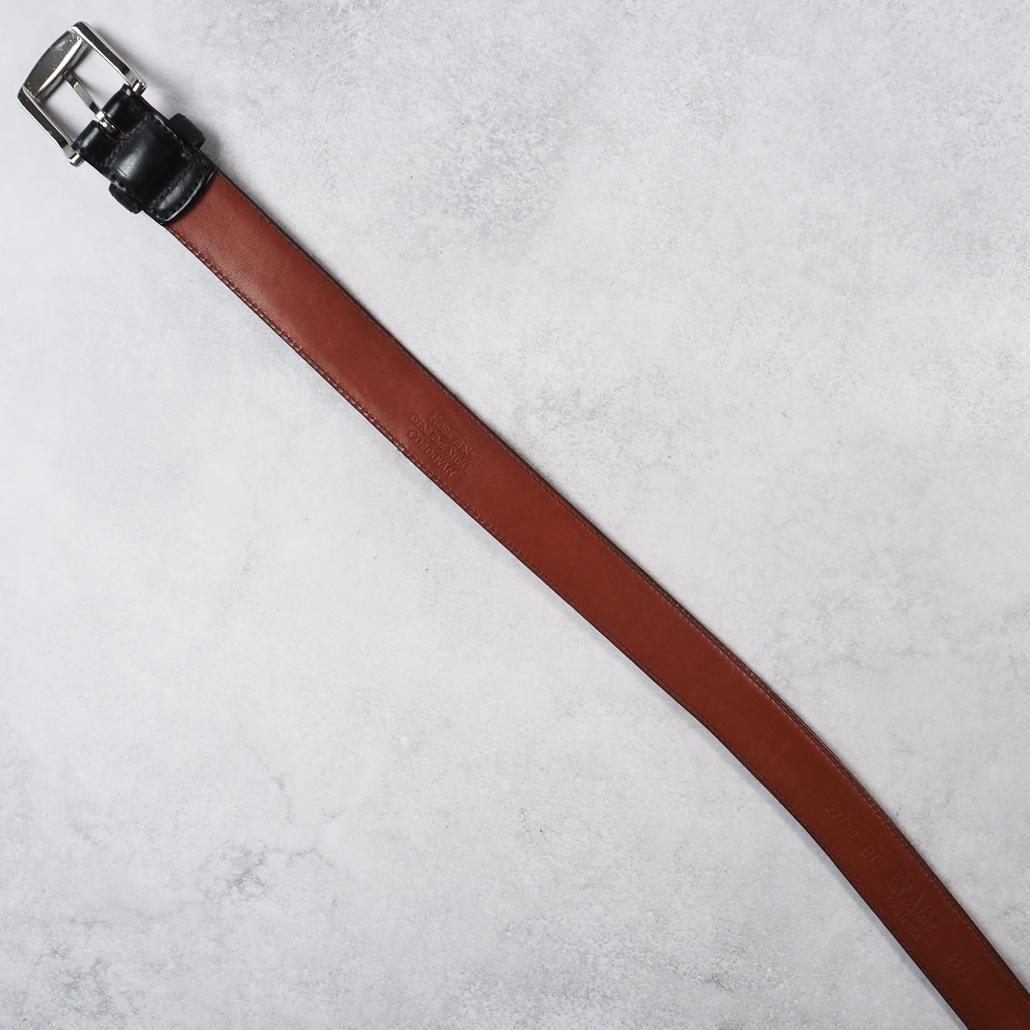 ALDEN ホーウィン社シェルコードバン レザーベルト 0915 黒 32/80