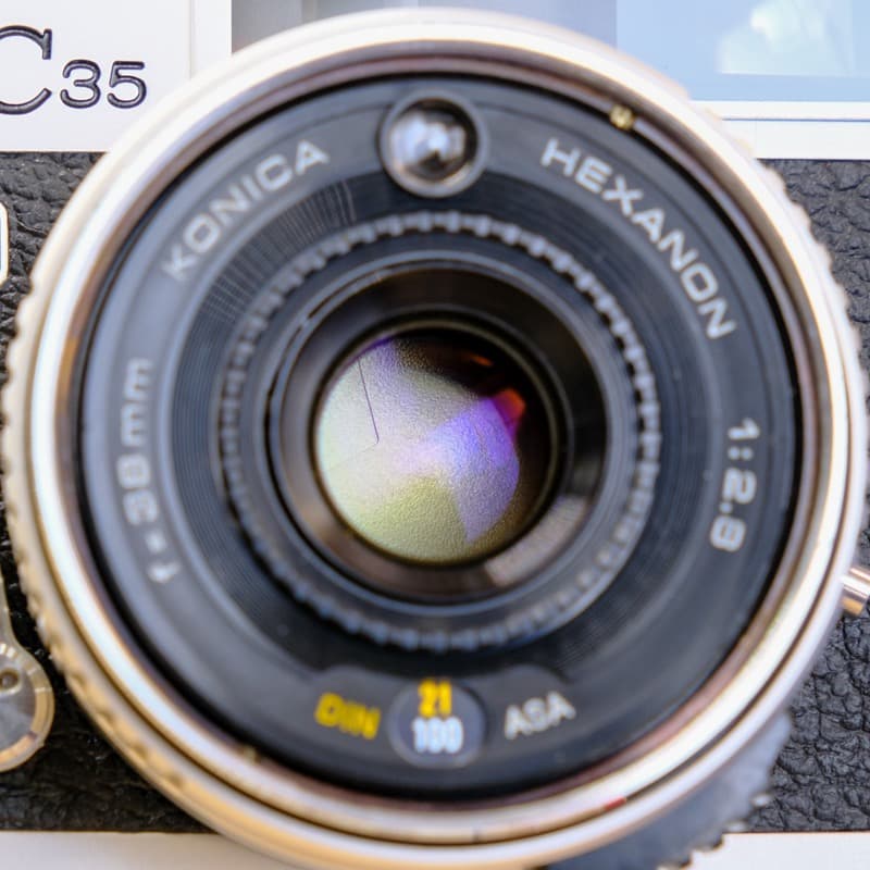 【整備品】KONICA C35 Flash matic コニカ　ケース付