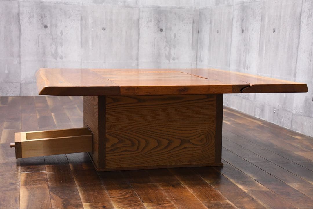 DLK155 杏詩木 アンディゴ 囲炉裏テーブル ケヤキ/欅 アッシュ 無垢材