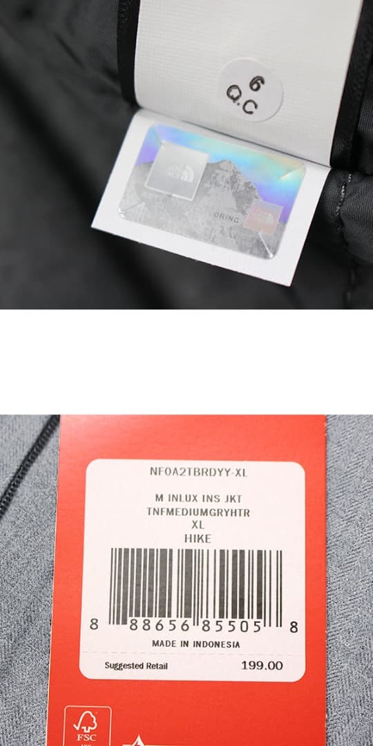 ノースフェイス ジャケット メンズ アウター Inlux フリース XL グレー