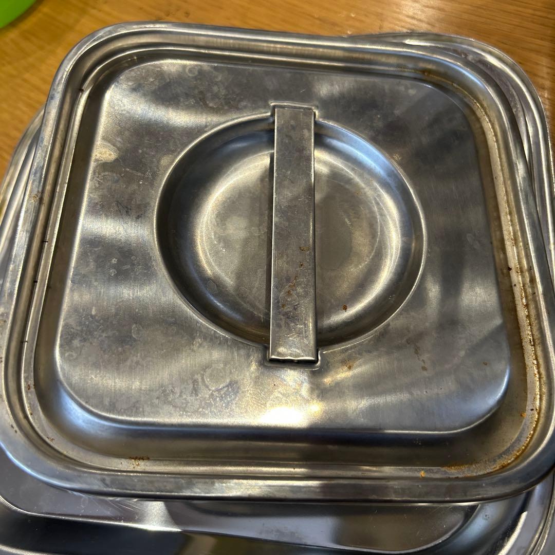 YUKIWA ステンレス　キッチン角形ポット　業務用