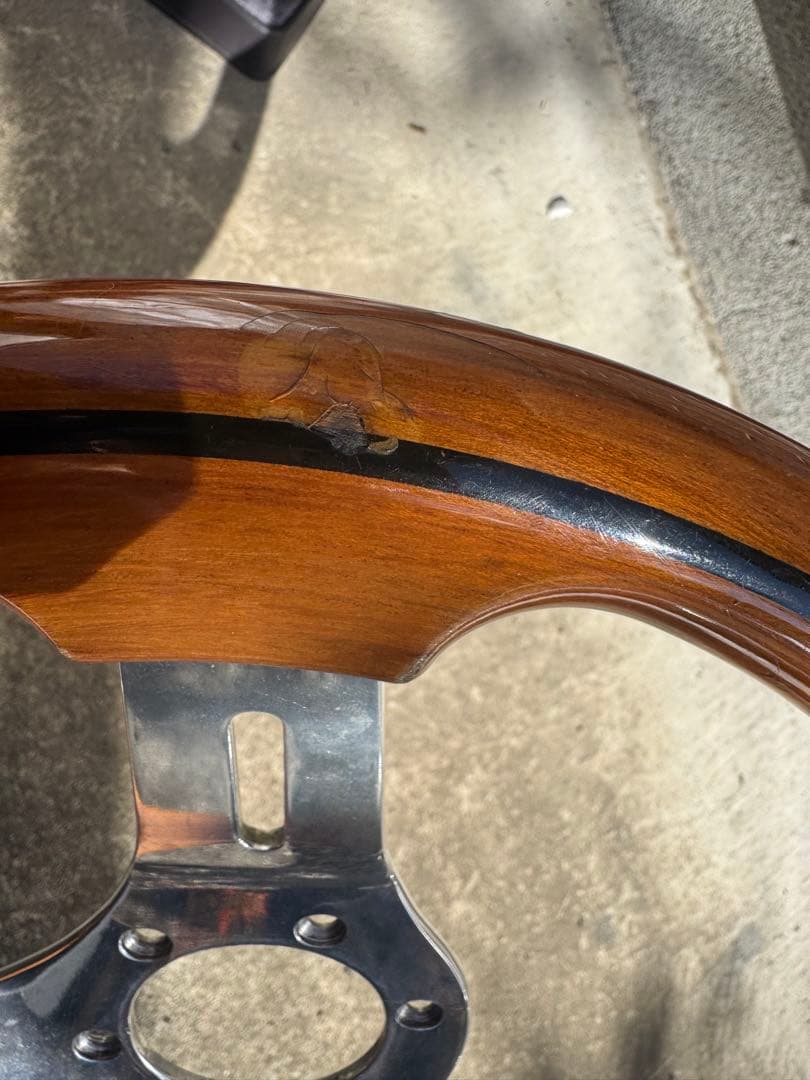 OBA ウッドステアリング 33パイ