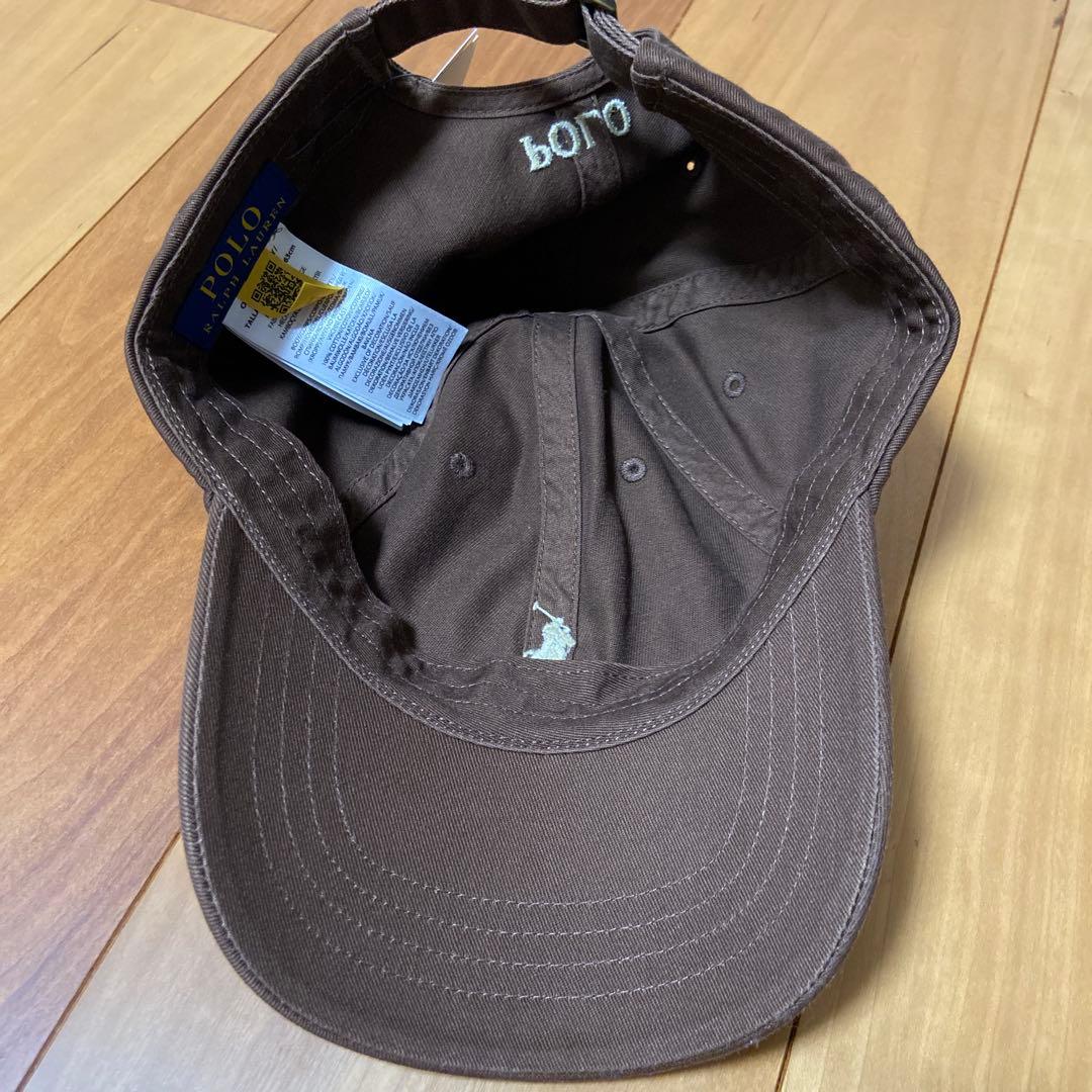 M: POLO Ralph Lauren ポロラルフローレン　キャップ　茶