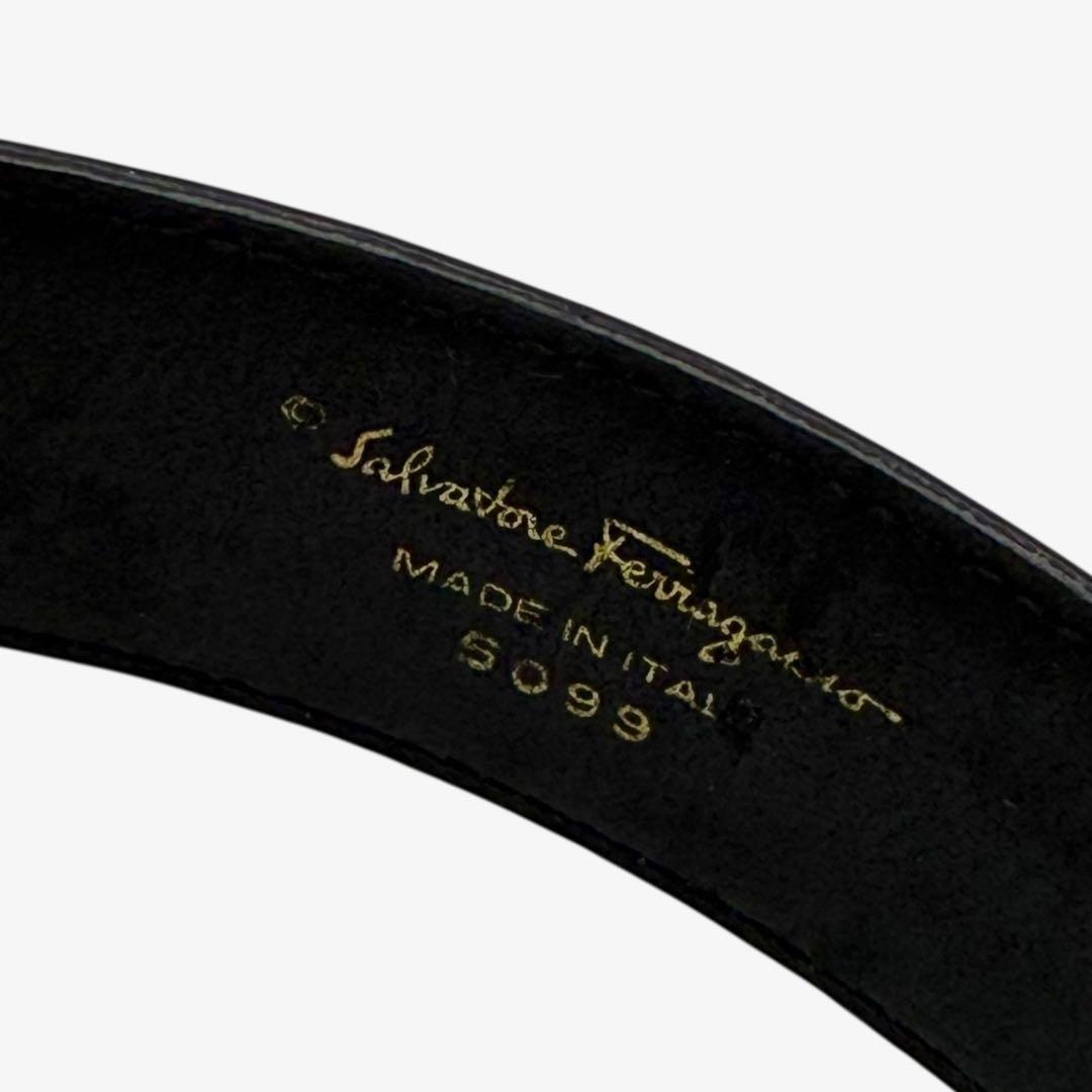 【美品】サルヴァトーレ　フェラガモ ベルト　ガンチーニ レザー ブラック