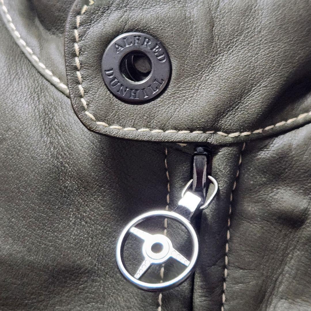 極美品✨dunhill ライダースジャケット 最高級 イタリア製 ラムレザー