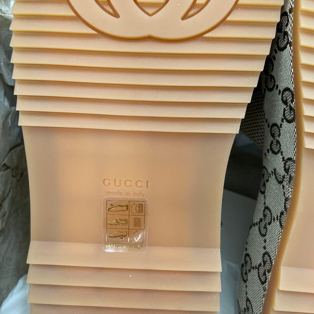 GUCCI GGパターン サボサンダル 37cm 正品 未使用　付属品在中