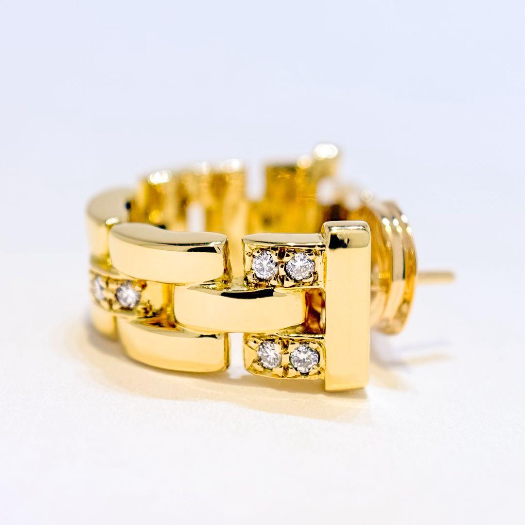 ⚪︎Cartier マイヨンパンテール ダイヤ ピアス YG750 7.2g