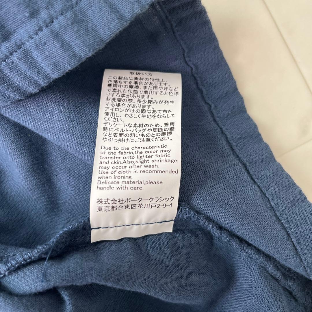 ポータークラシック スタンドカラースモックシャツ オーバーサイズ メンズ XL