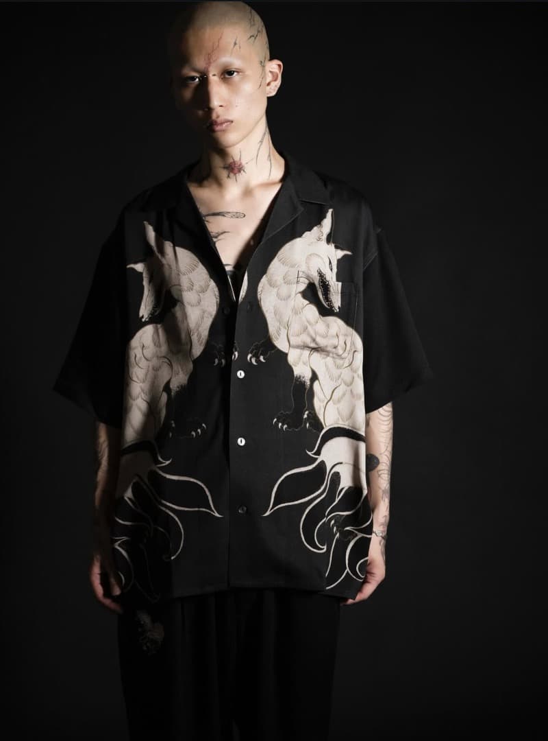 GAKKIN × BUDSPOOL 白墨狐 HAWAIIAN SHIRT 舐達麻