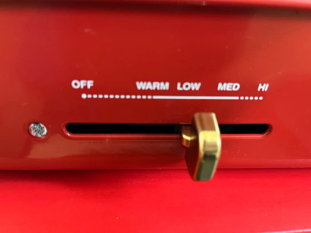 BRUNO コンパクトホットプレート レッド ➕深鍋➕グリル 説明書あり