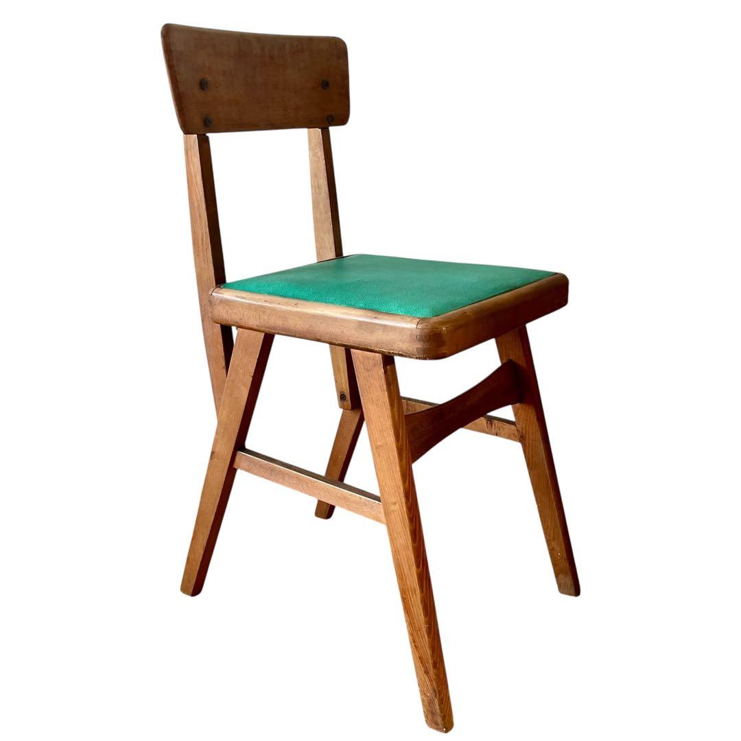 【希少】オールドマルニ ダイニングチェア 木製 椅子 ビンテージ 古道具