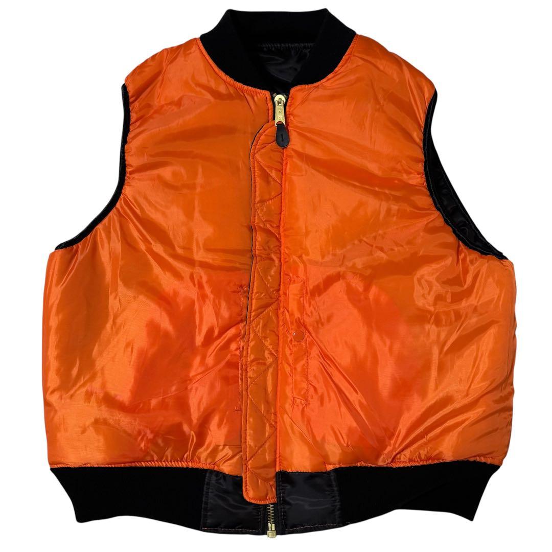 トップス thrifty look MA-1 reversible VEST