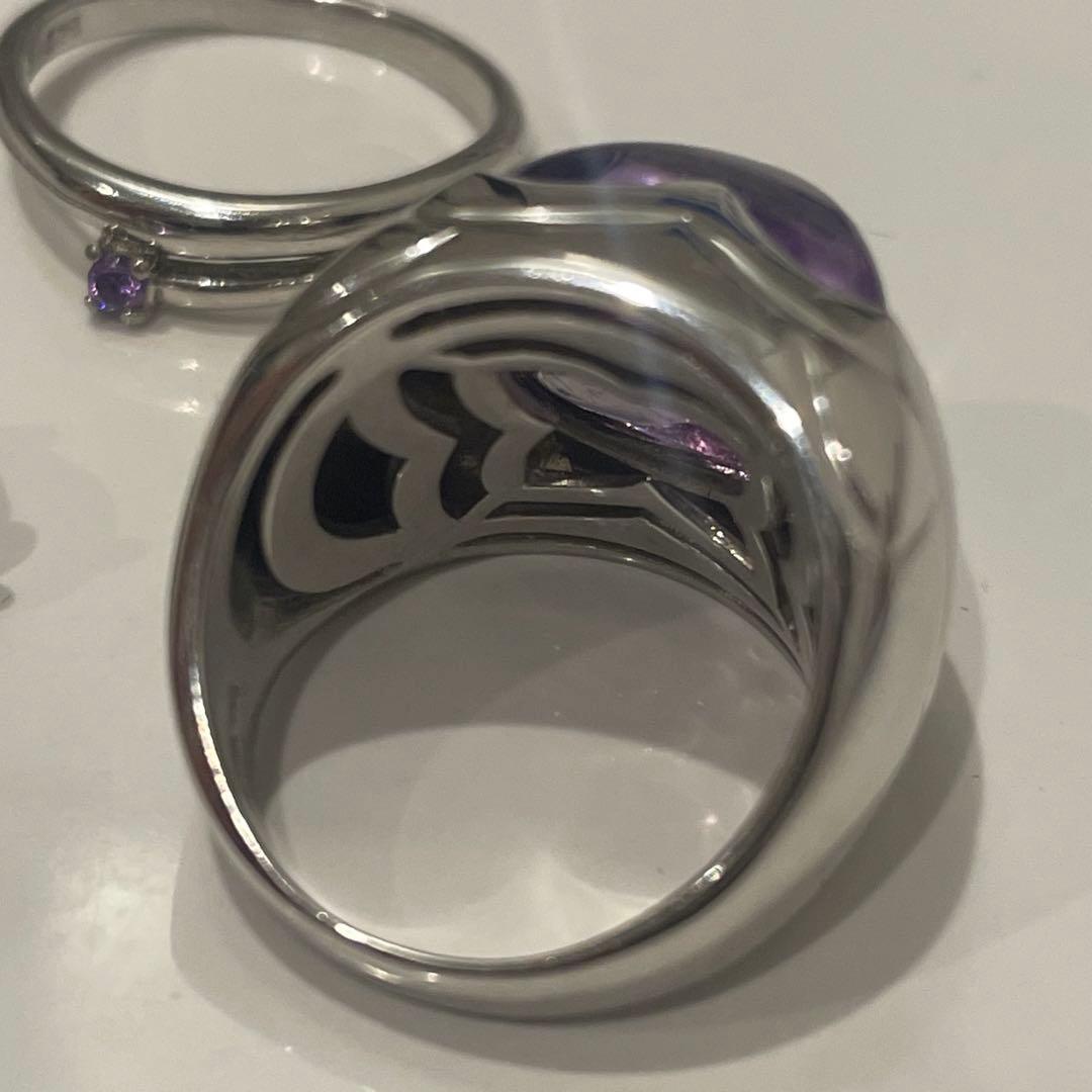 okakoyo様　ブルガリ ピラミデ アメジスト K18WG 11-12号