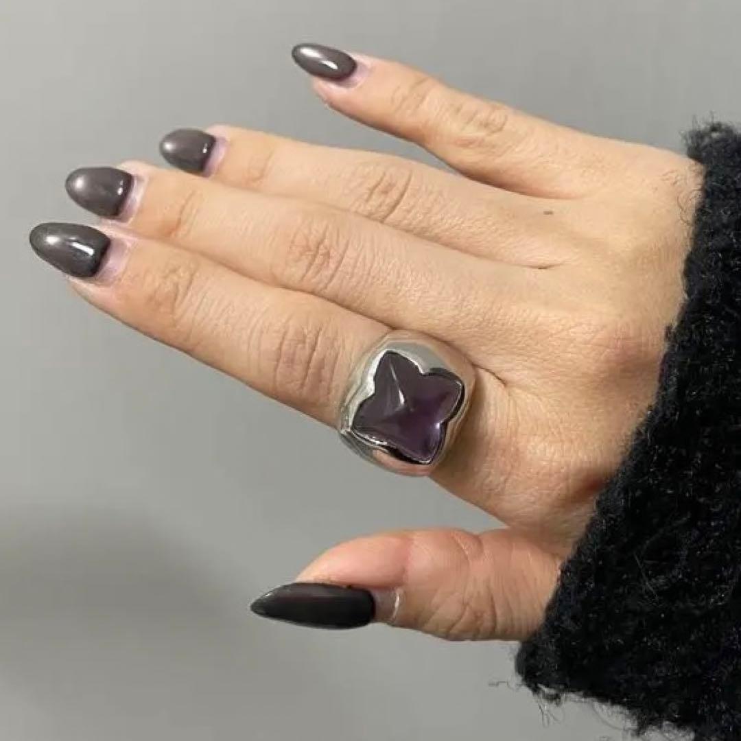 okakoyo様　ブルガリ ピラミデ アメジスト K18WG 11-12号