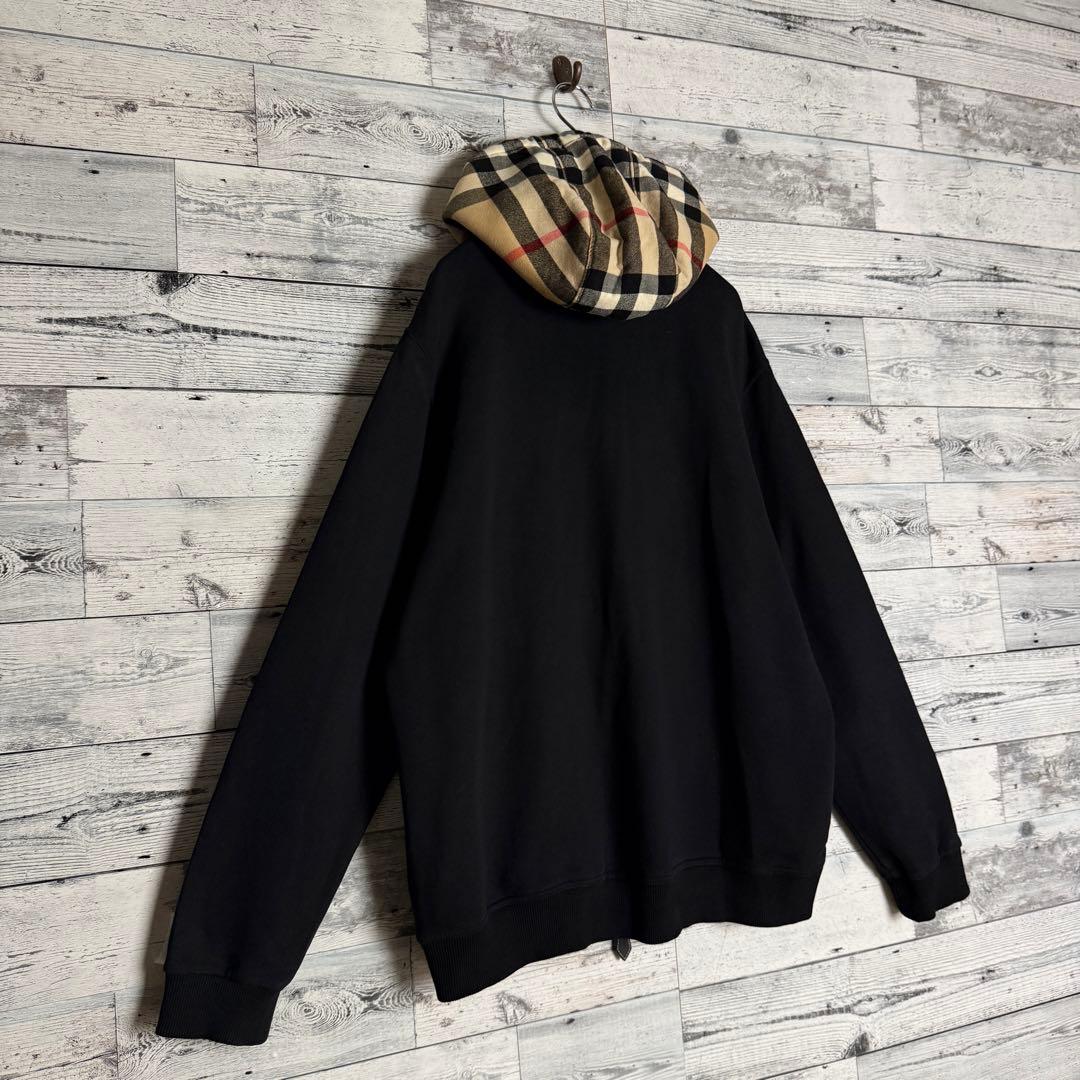 【超人気モデル】バーバリー☆フードノバチェック フルジップ スウェットパーカー.