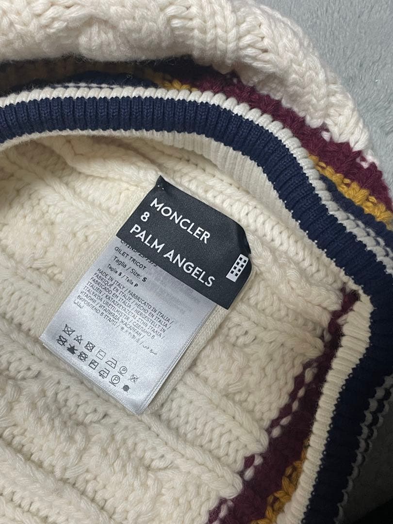 モンクレール ジーニアス × パームエンジェルス ケーブル ニット ベスト