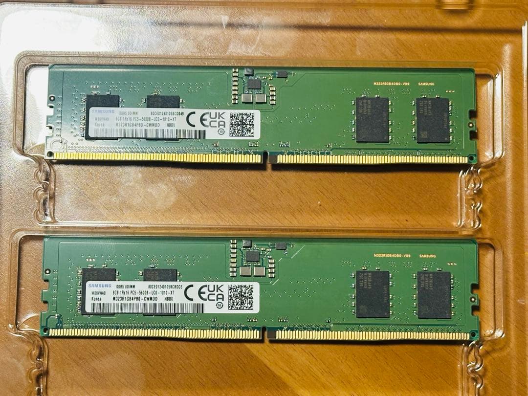 SAMSUNG DDR5 8GB メモリ PC5-5600B 2枚(計16GB)