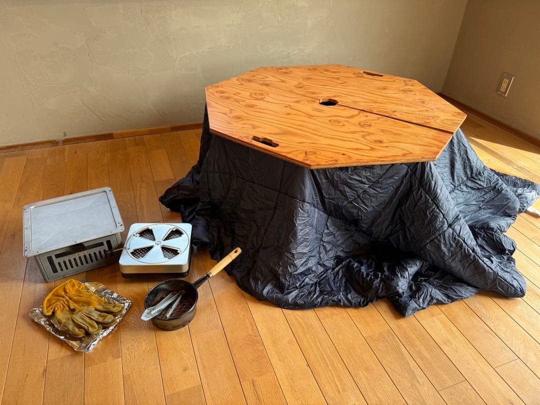 SO9 アウトドア豆炭こたつ 燃焼器・こたつ布団フルセット！①