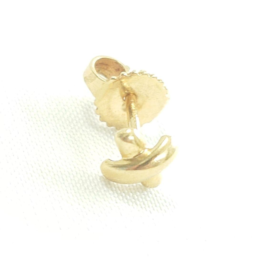 ティファニー K18 クロスステッチ ピアス 片耳用 6532