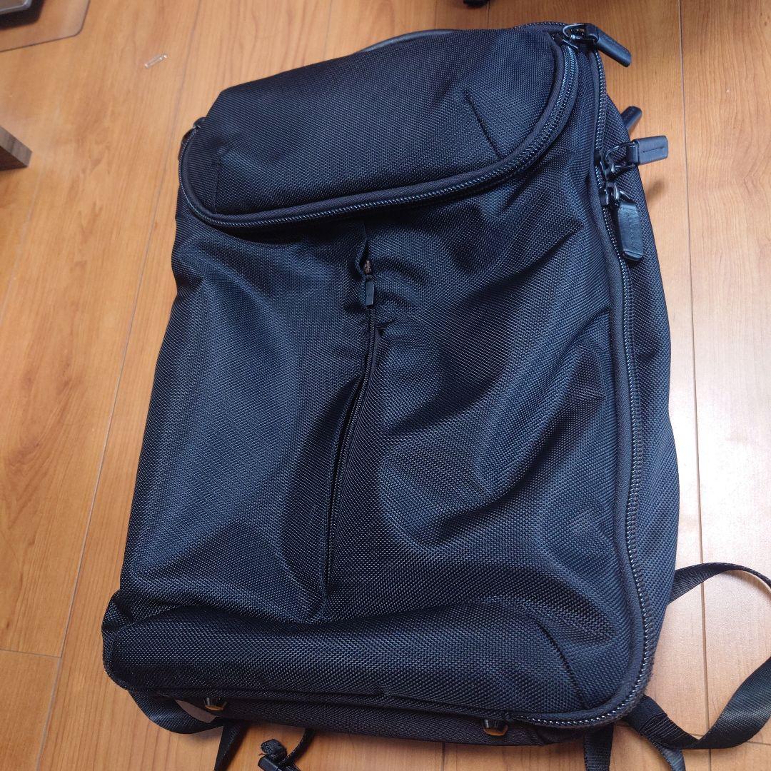 【美品】ace製　ブラックナイロンビジネスリュック
