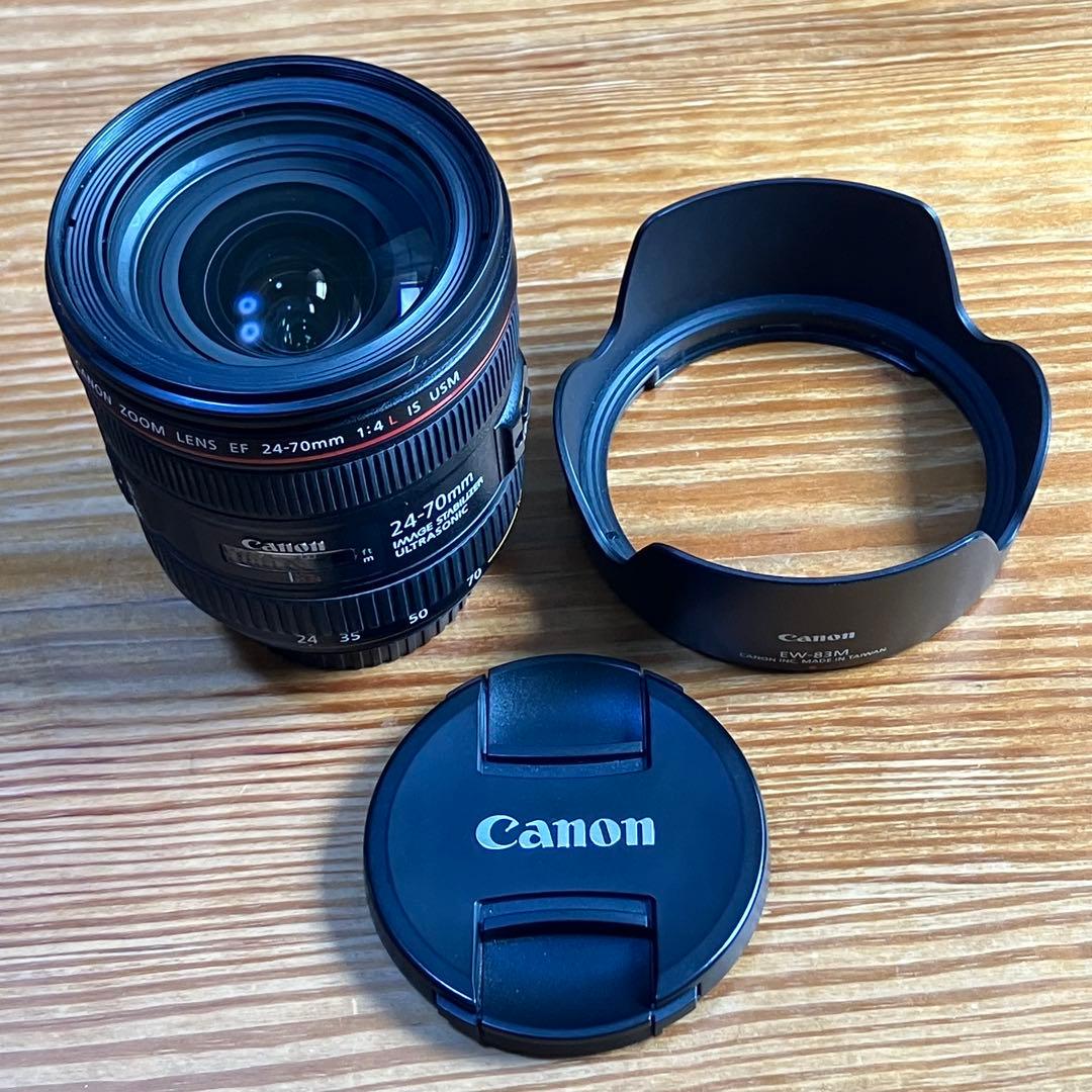 【良品】Canon EF 24-70mm f/4L USM レンズフード付き