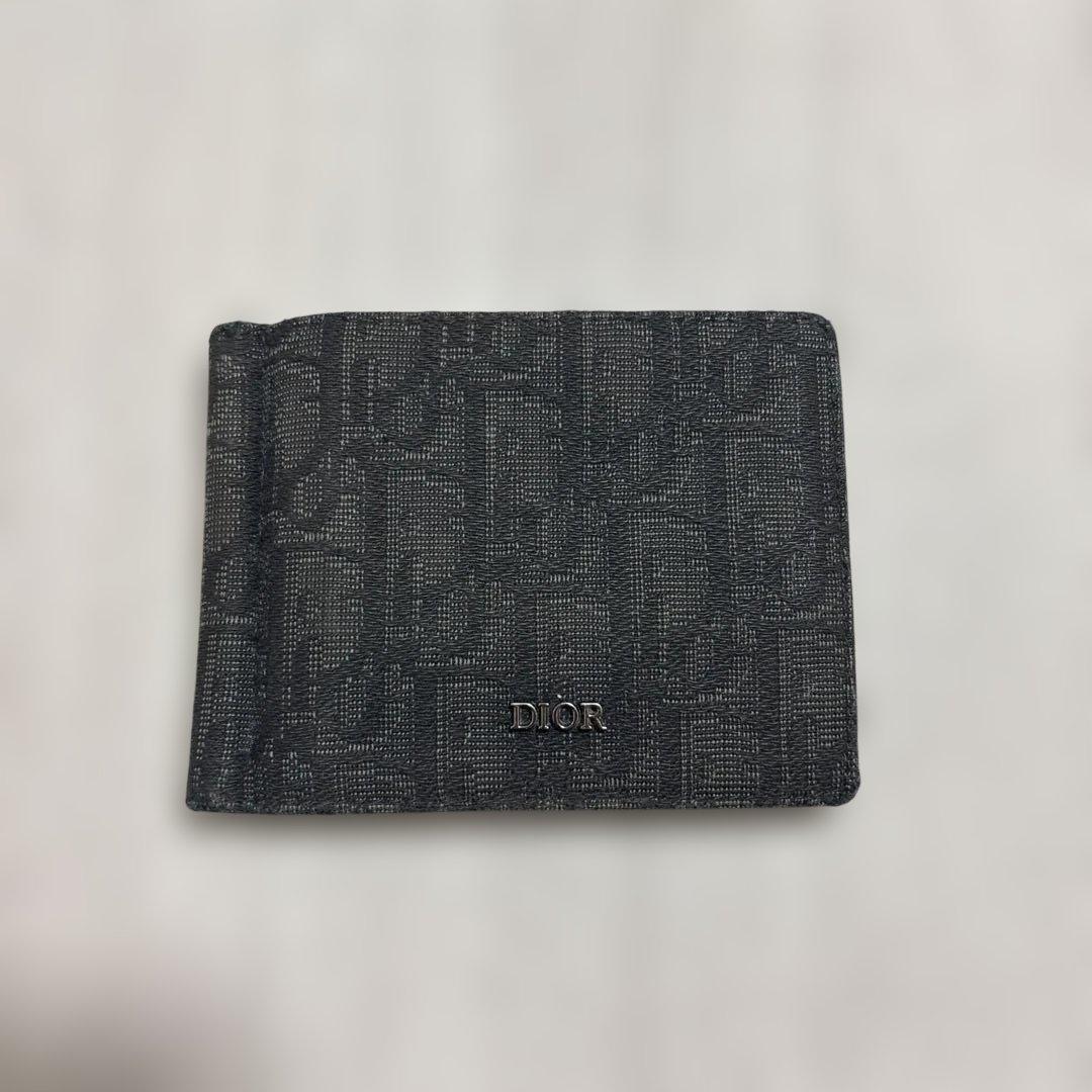 美品 Dior ブラック マネークリップ