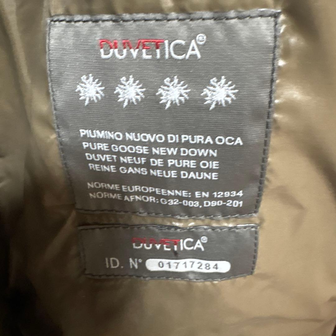 【美品】大きいサイズDUVETICA ファー付きロングダウンジャケット 42 黒