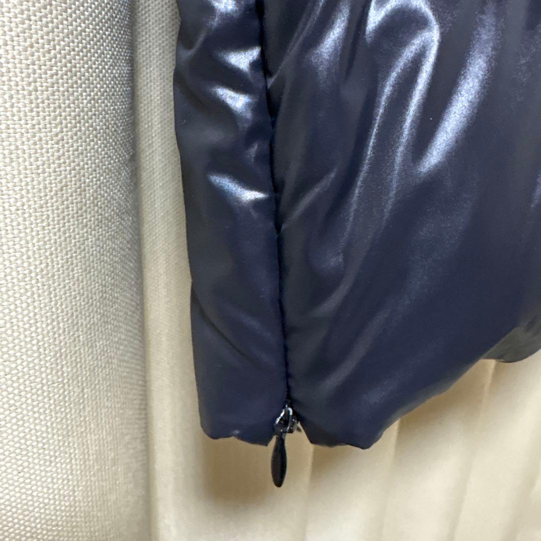 【美品】大きいサイズDUVETICA ファー付きロングダウンジャケット 42 黒