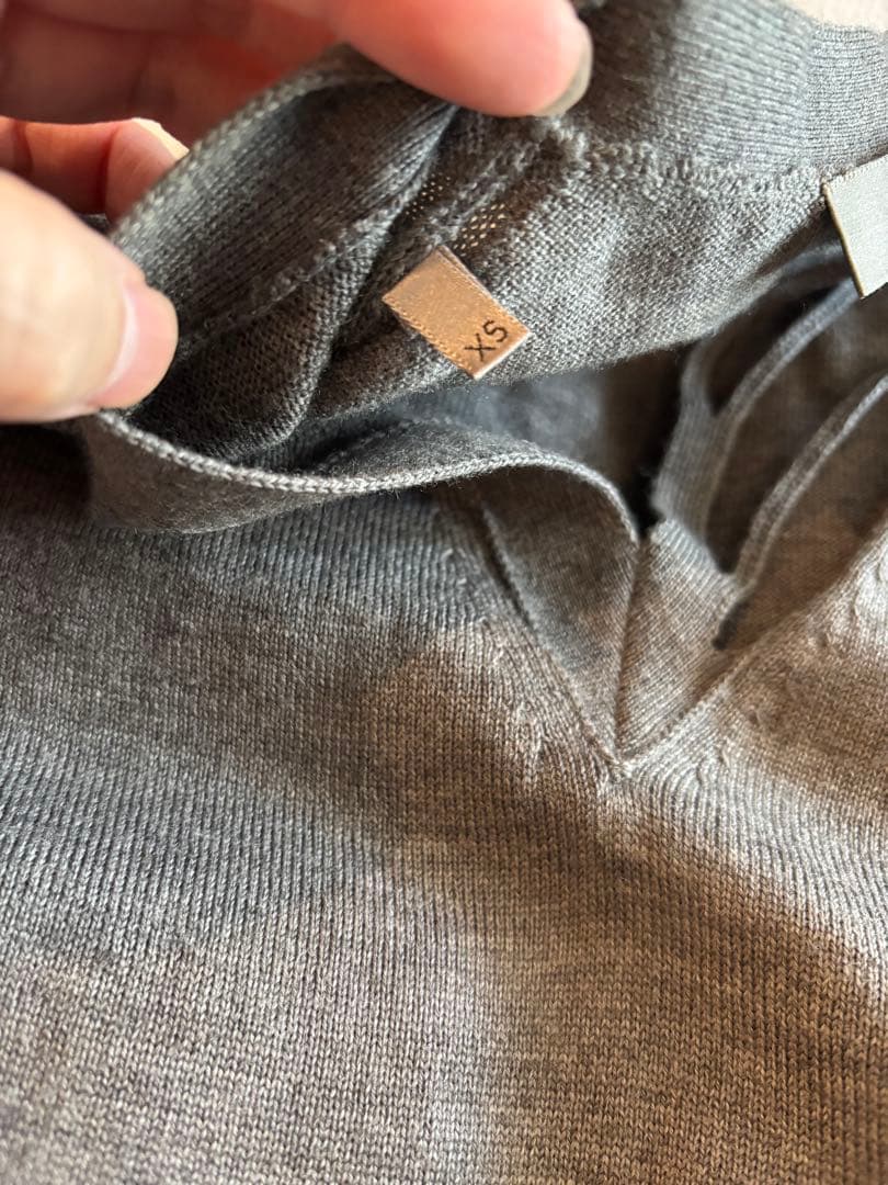 浪*家様 ディオールオム エディスリマン 2004AW Vネックニット グレー